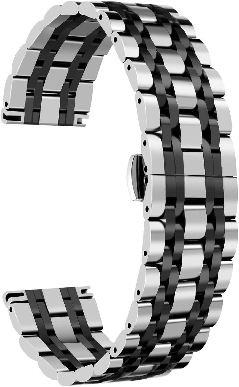 Stainless Steel Watch Band for Men Women 12mm-24mm Adjustable 6 Colors