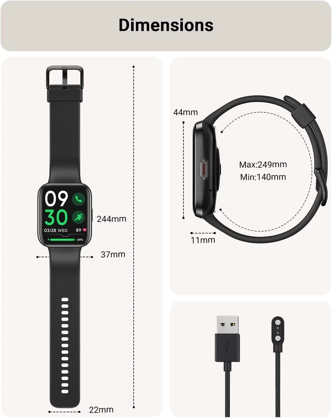 Tensky Smart Watch for Men/Women Android & iPhone, Alexa Built-in, 1.8″ Touch Sc