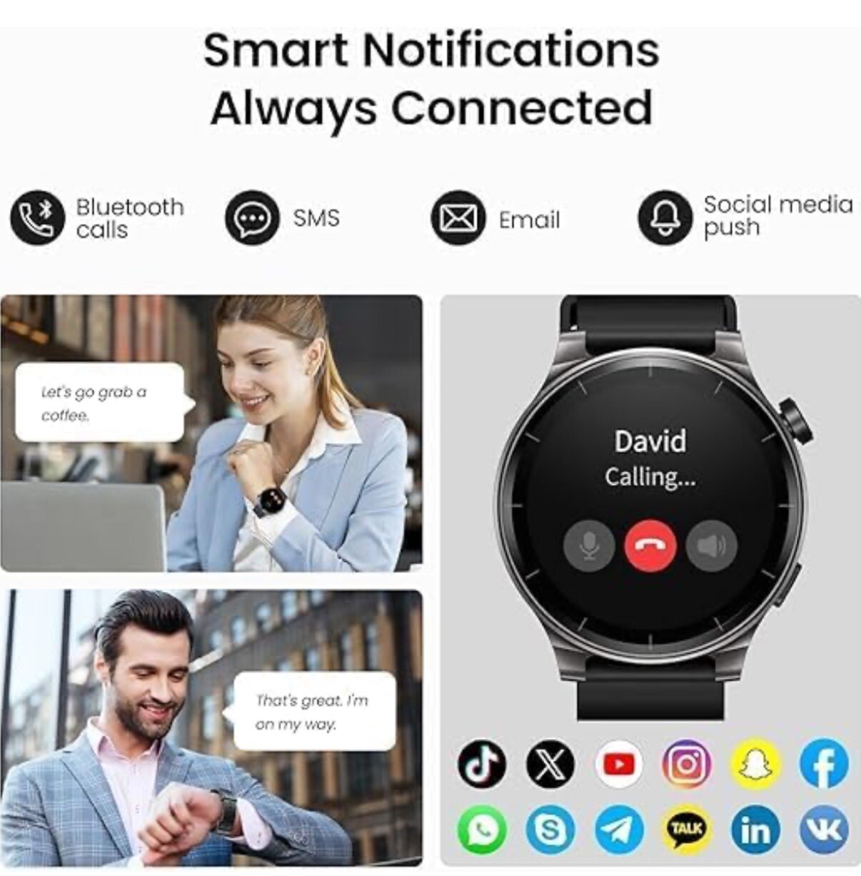 Kit TOZO S5 Smart Watch (Answer/Make Calls) 1.43’’ AMOLED & Wireless EarbudsNC3