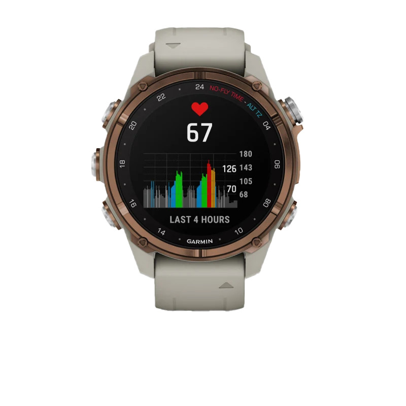 Garmin Descent Mk3i, 43mm Bronze Titanium, Gray Band w/ Descent T2 Transceiver