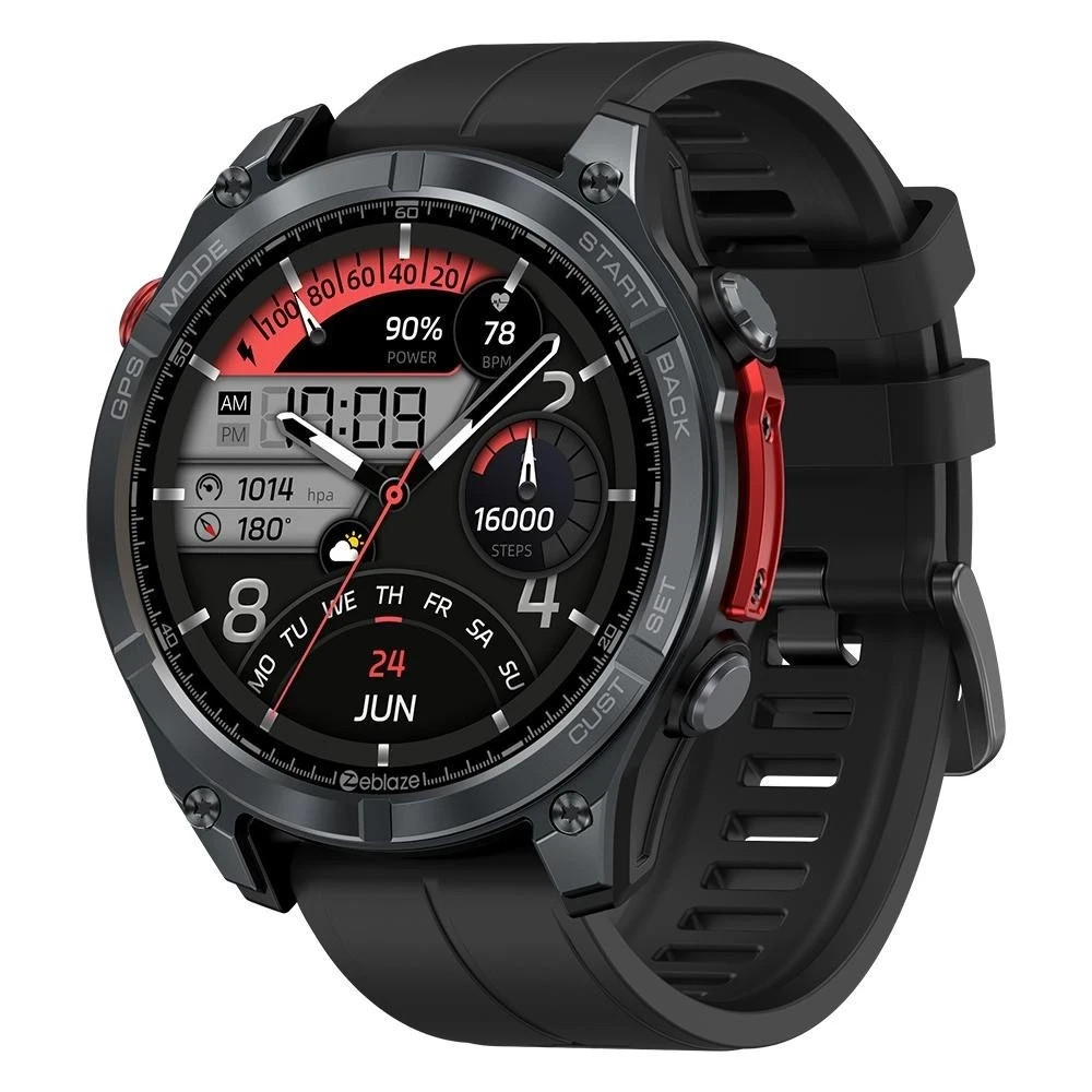 Zeblaze Stratos 4 GPS Smartwatch AMOLED Compass Barometric Alti BT Call 5ATM WP