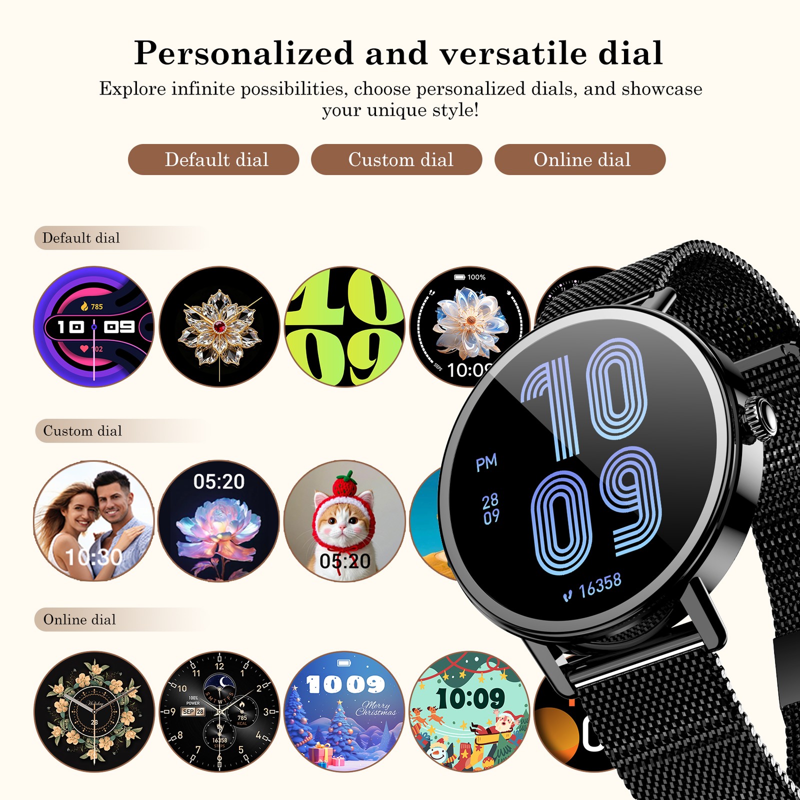 Blackview Smart Watch for Women lady with Bluetooth Calls Health Fitness Watches