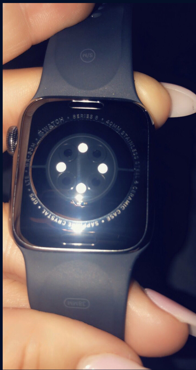 Apple Watch Series 6 40mm Graphite Stainless Steel Case Sport Band – (M02Y3LLA)