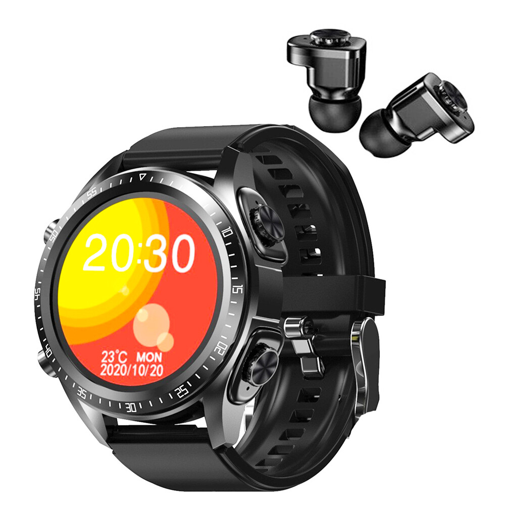 Smartwatch TWS Wireless Bluetooth5.0 Headset Heart Rate Blood Pressure Tester