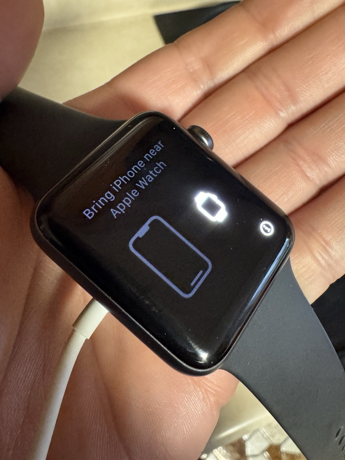Apple Watch Series 3 42mm Space Gray Aluminum Case with Black Sport Band