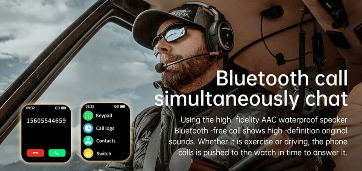 Smart Watch Outdoor Military for Men and Women Kids (Bluetooth Call, Waterproof)