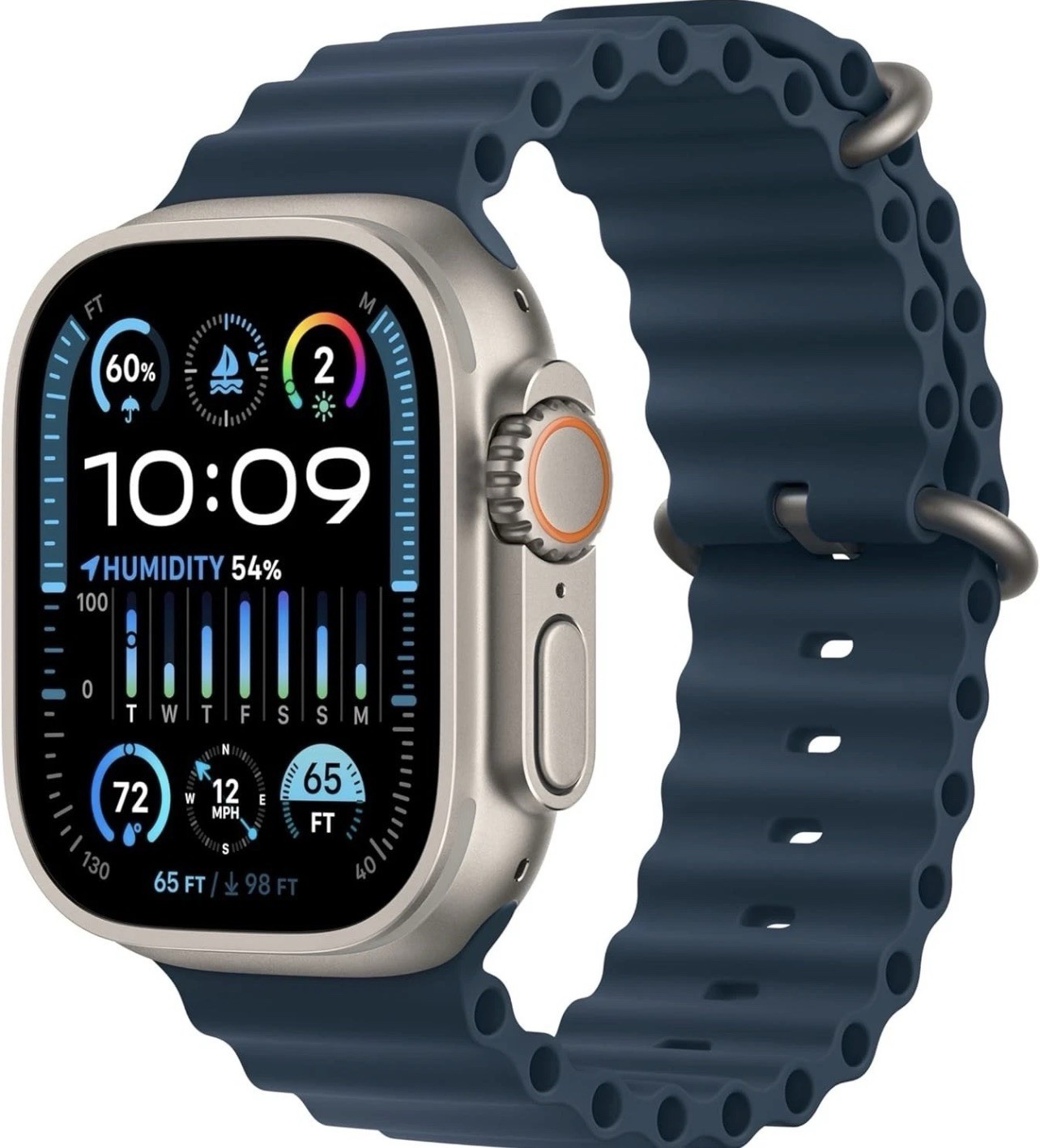 Apple Watch Ultra 2 49mm Titanium Case Blue Ocean GPS+Cell One Size (RE*NEWED)