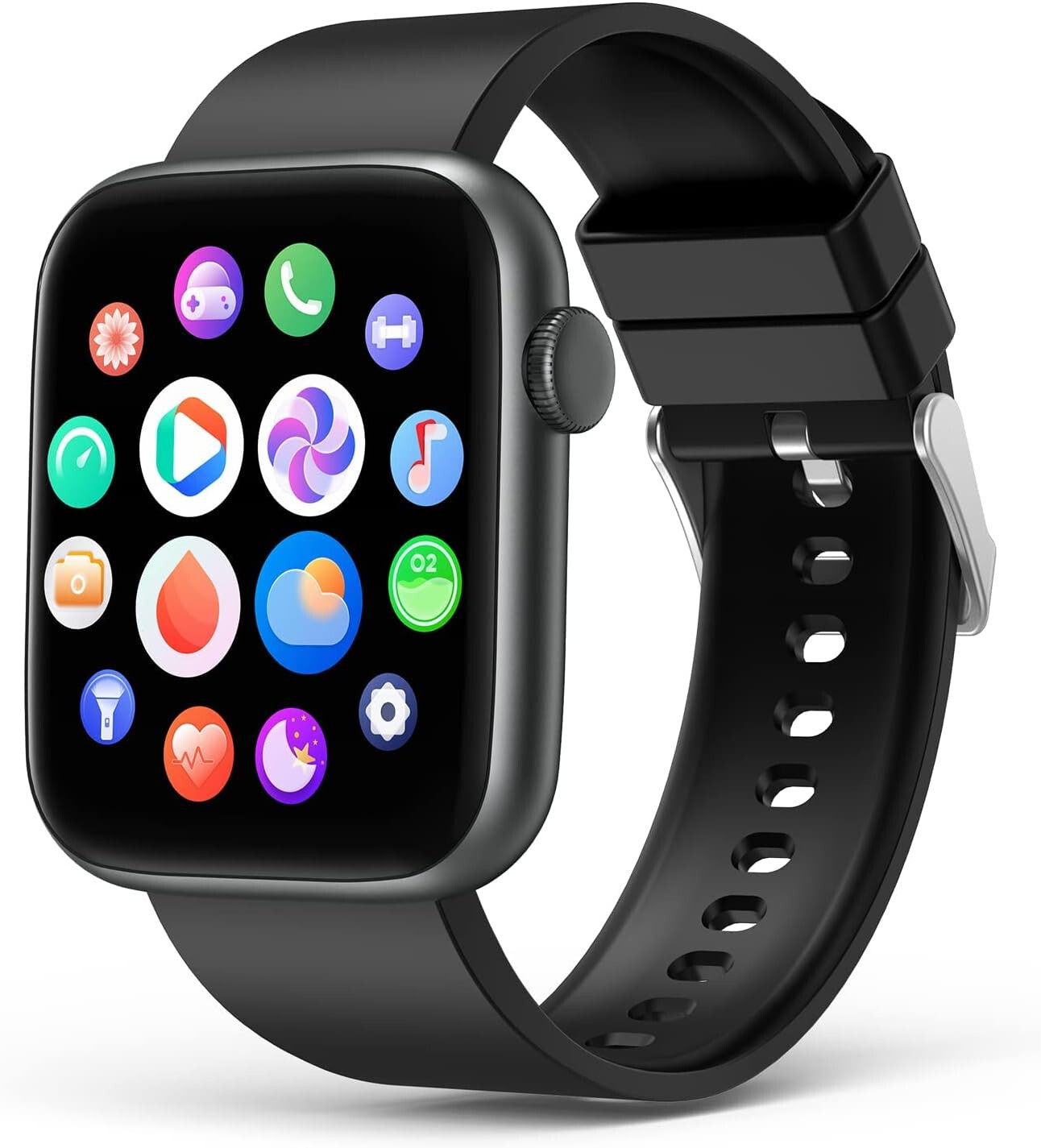Open Box – EarlySincere Smart Watch with Bluetooth Call Answer/Dial (Black)