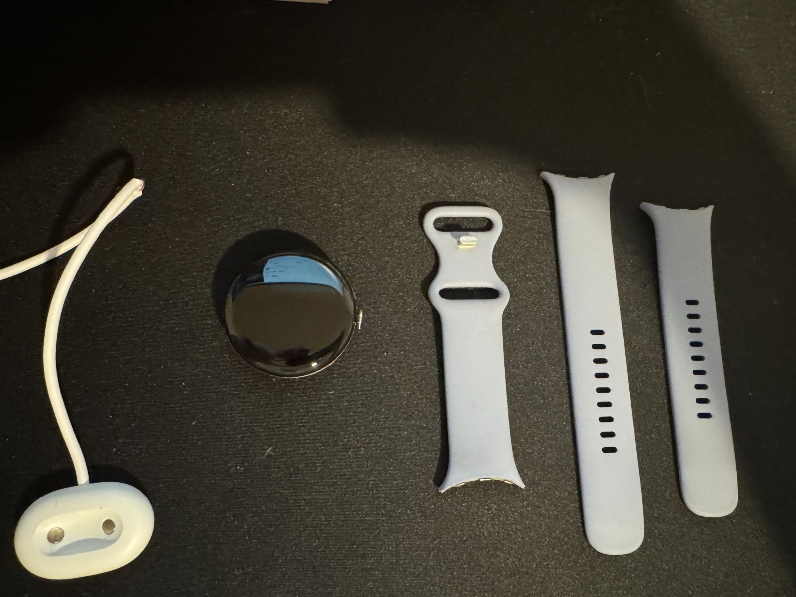 Google Pixel Watch 4 45mm Satin Moonstone Aluminum (LTE) w/ Band – Good