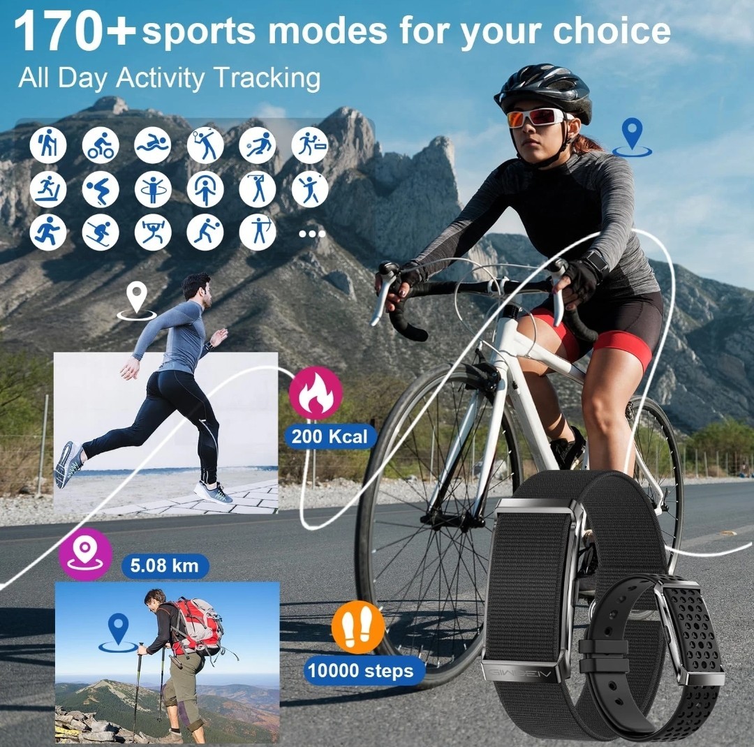 GIWBEIV Smart Bracelet, Health Activity Fitness Trackers with Heart Rate Monitor