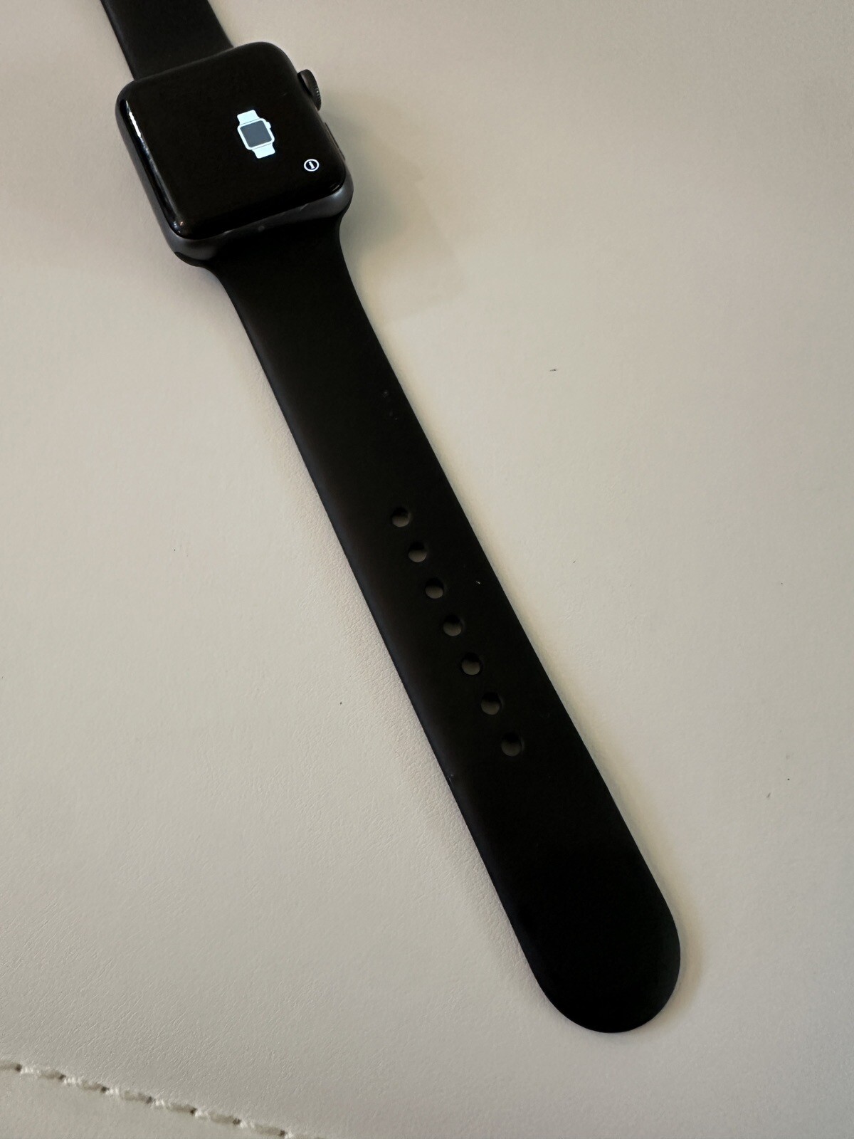 Apple Watch Series 3 42mm Space Gray Aluminum Black Sport Band Used A1859 (GPS)