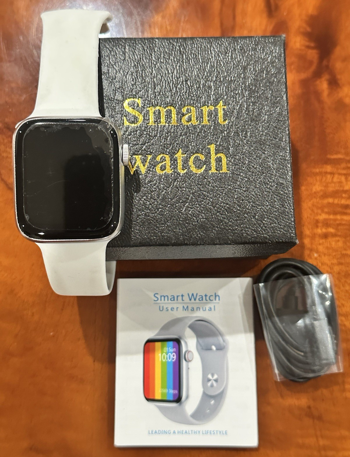 🌟 BRAND NEW Unbranded Smartwatch – Sleek White & Silver 🌟