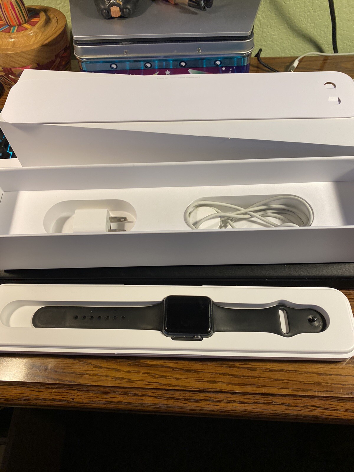 Apple Watch Series 1 42mm Space Gray Aluminum Case Case Sport Band Smart Watch –