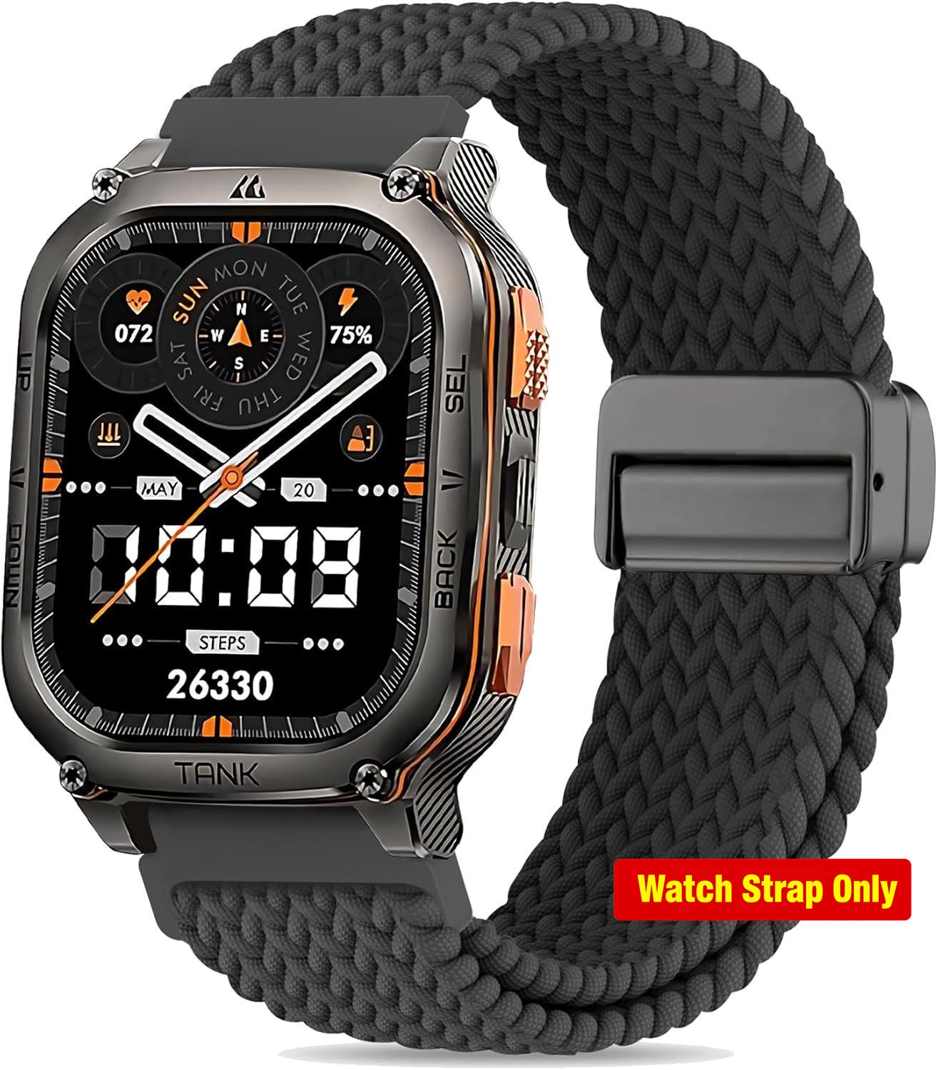 Strap Only For Kospet Tank M3/M2/T3/T2 22mm Nylon Magnetic Stretchy Sport
