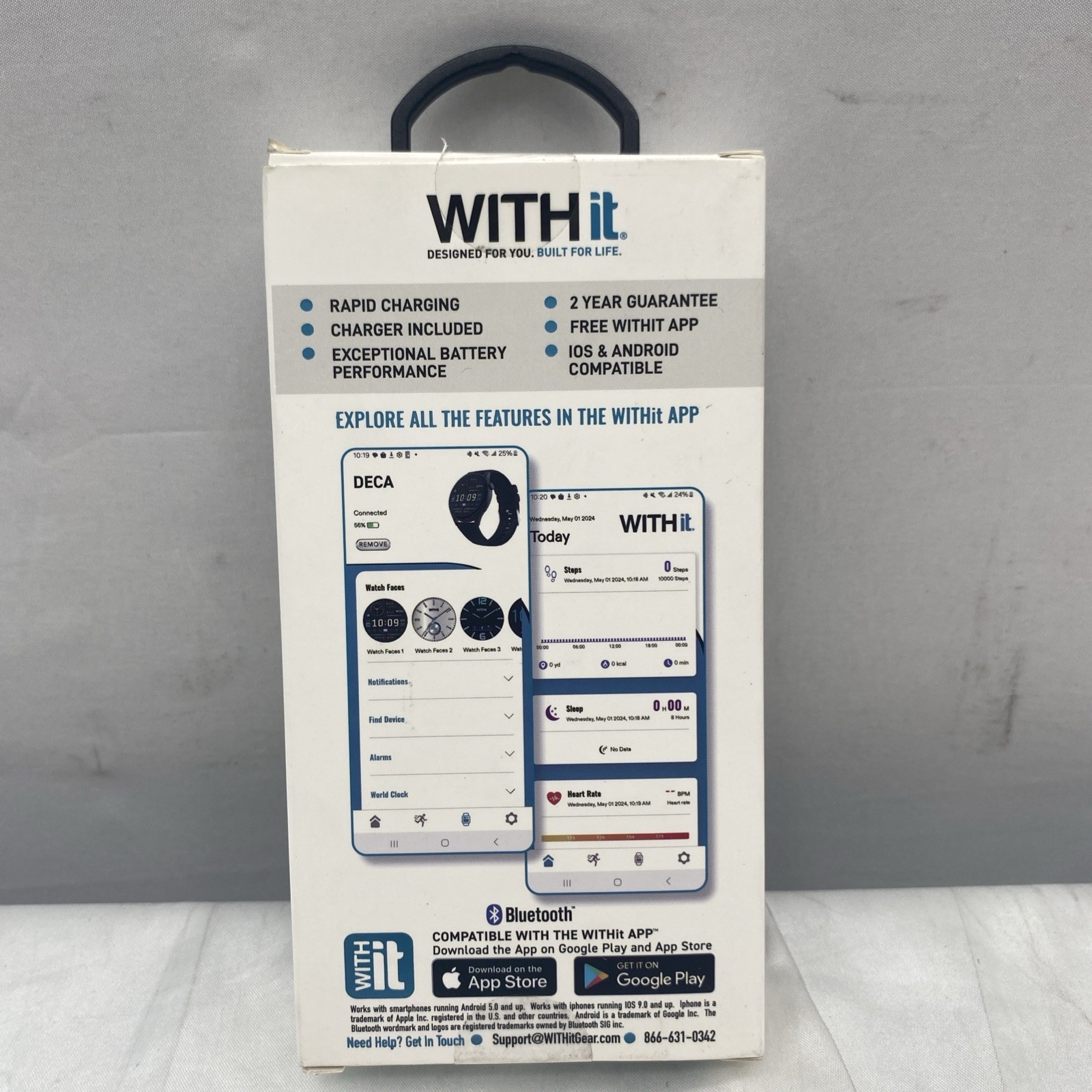 NEW – Withit Smartwatch Black Touchscreen Display – Amoled DECA