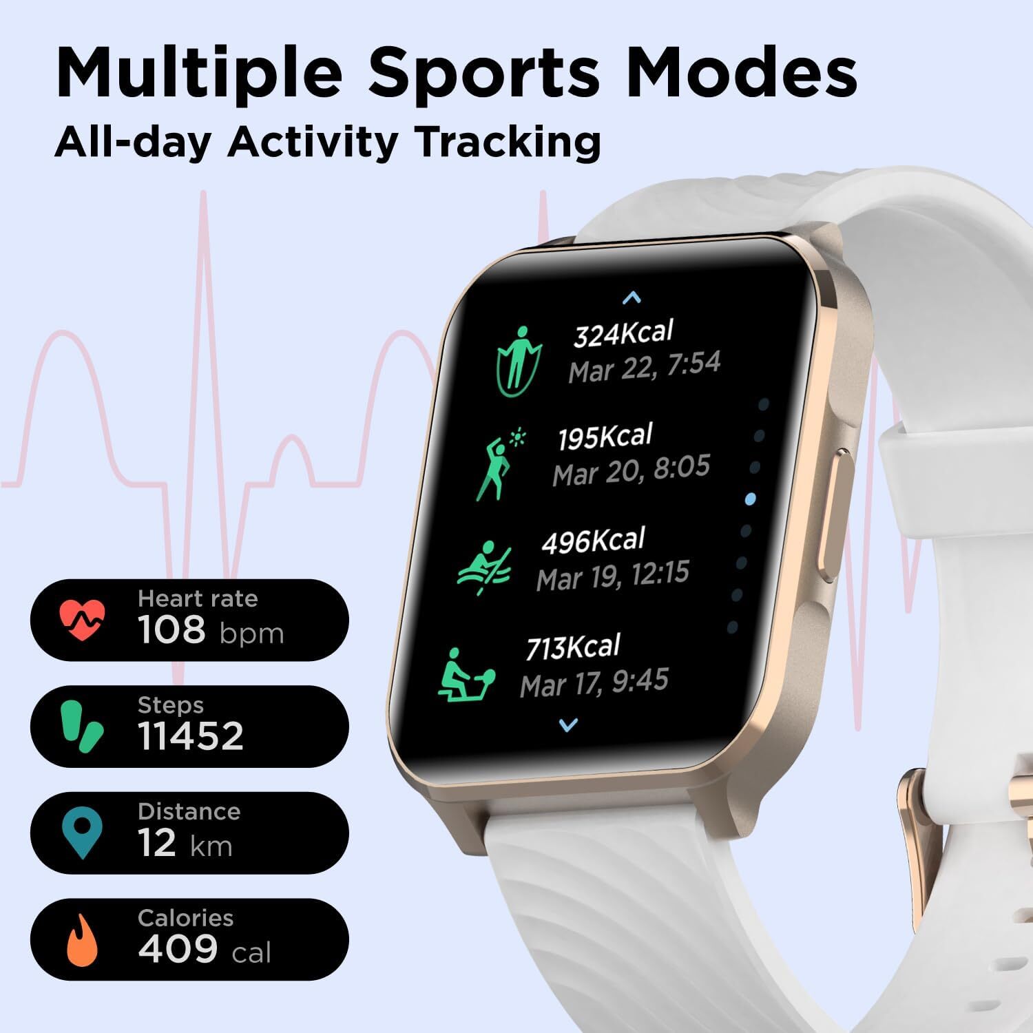 Motorola Moto 70 Health and Fitness Bluetooth Smartwatch Rose Gold – Watch Only