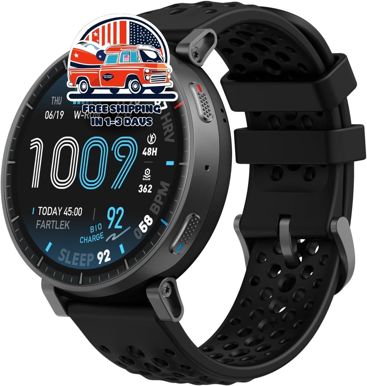 Reloj Inteligente 1.5″ GPS Mapas Offline Batería 25 Días 5 ATM Control por voz