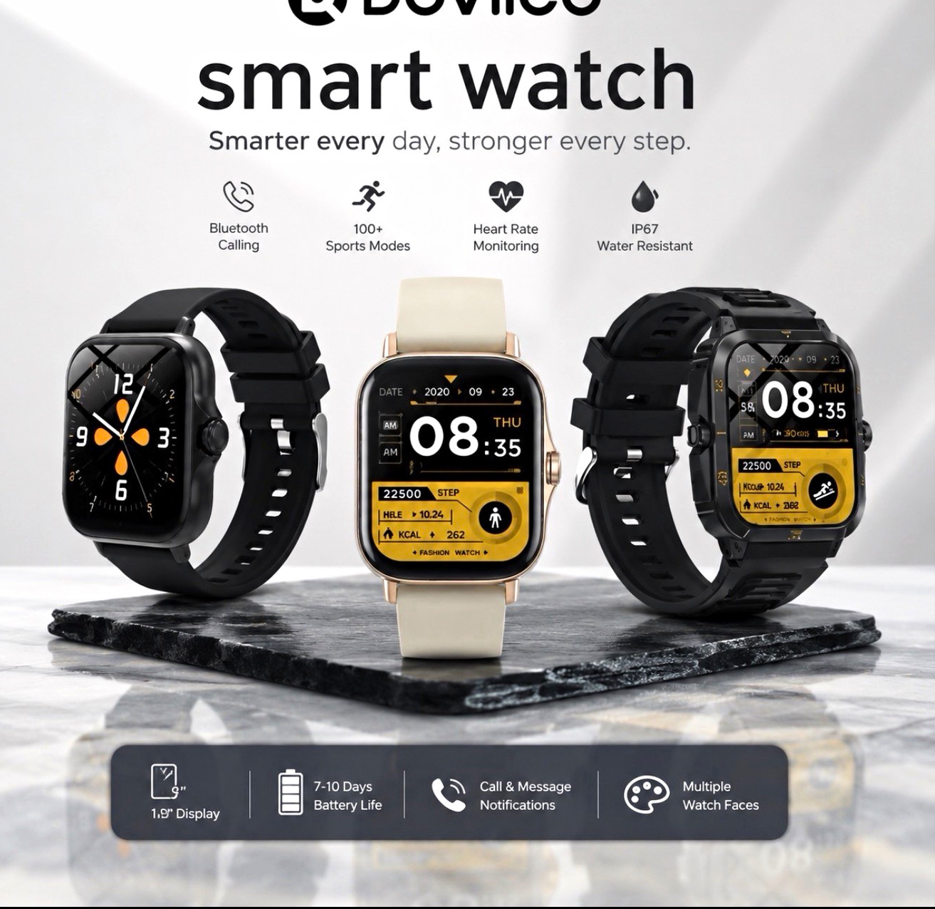 ⌚ DOVIICO Smart Watch – Stay Connected, Stay Active! 📱