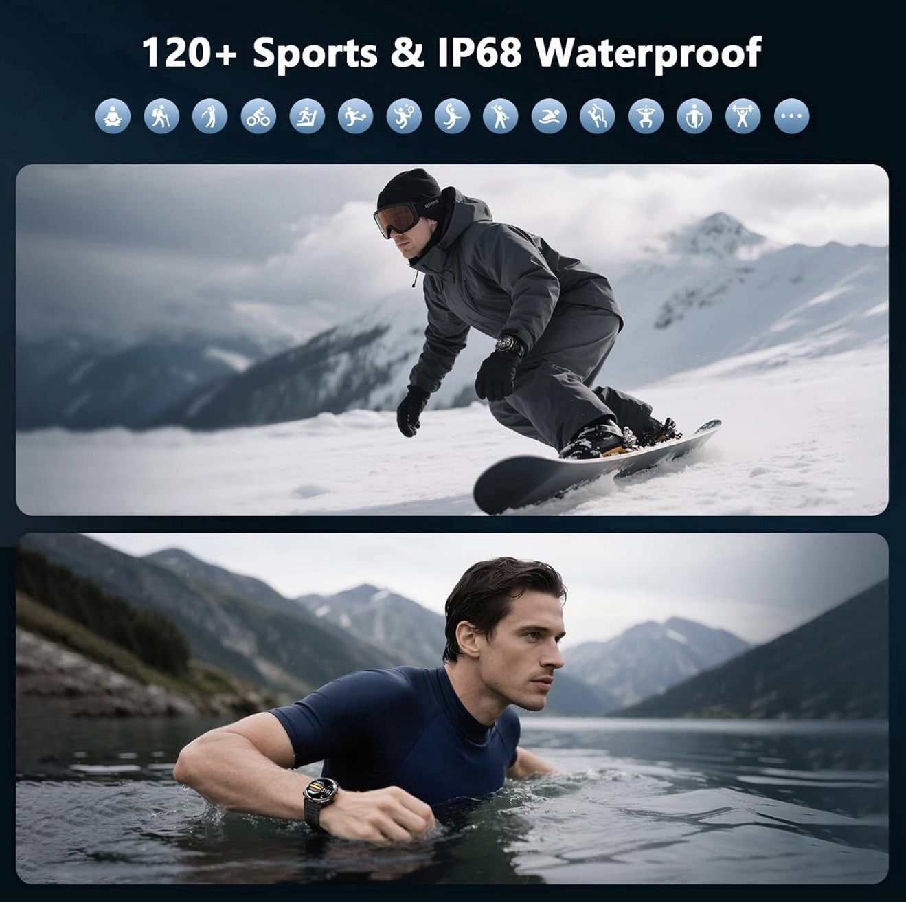 Military Smart Watch Outdoor Sports W50 Pro Fitness Tracker for Men Women