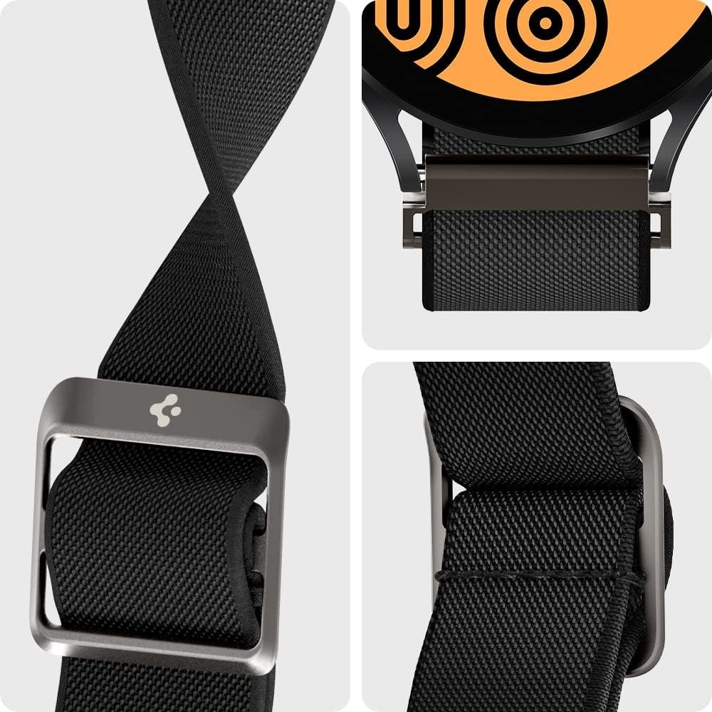 Stretchy Nylon Strap Compatible with Galaxy Watch 20mm, MoonSwatch, Adjustable