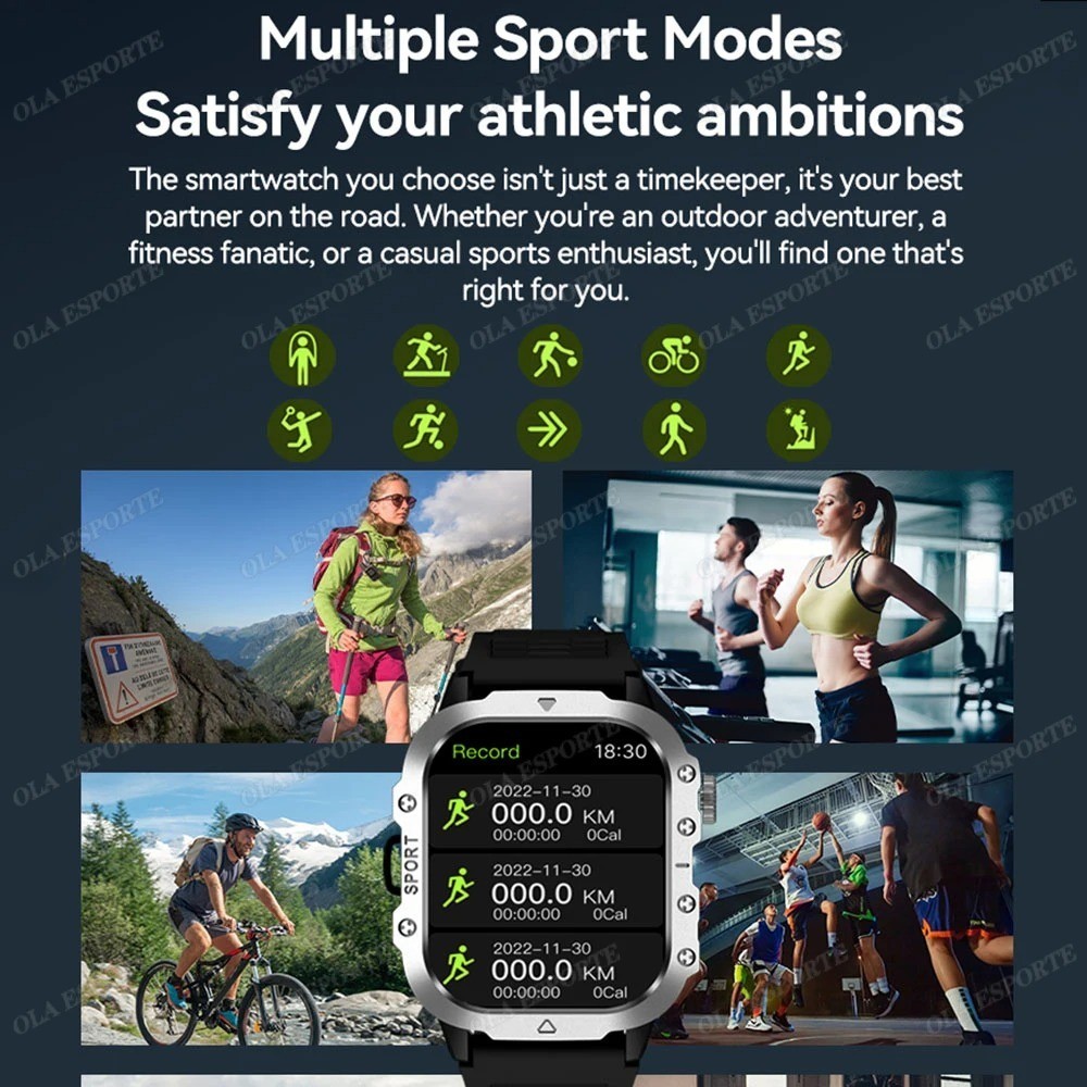 Multi functional dual-mode smart Bluetooth watch with 1.91-inch touch screen