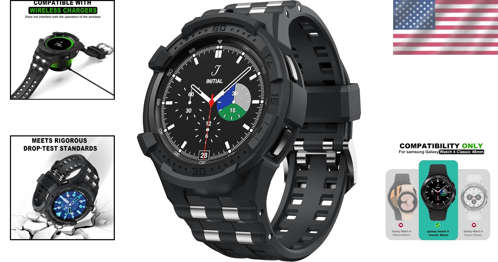 Adjustable TPU Band Case for Galaxy Watch 4 Classic 46mm – Stylish Protection