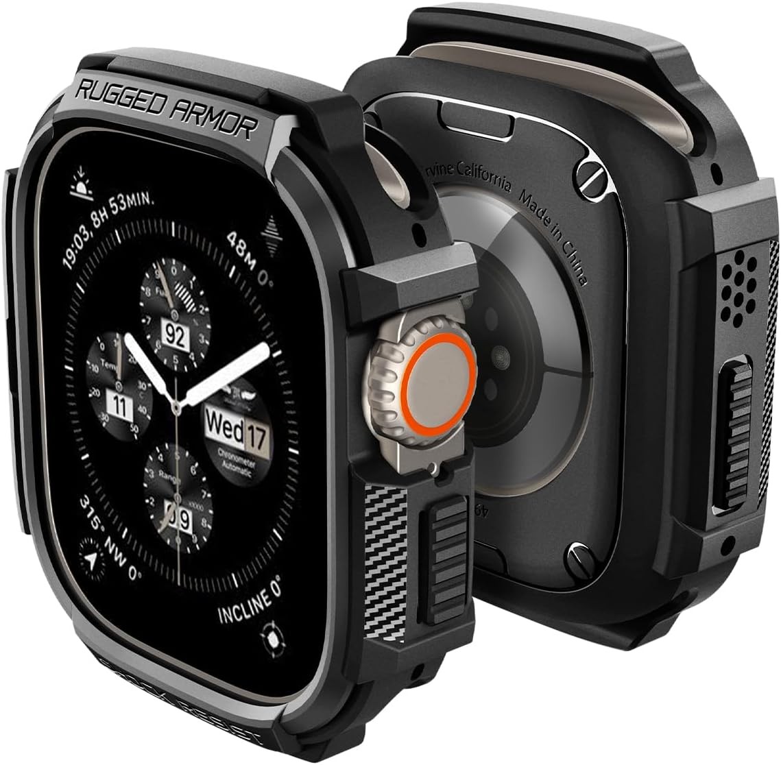 Durable TPU Black Cover for Apple Watch Ultra 49mm – Rugged Armor Case