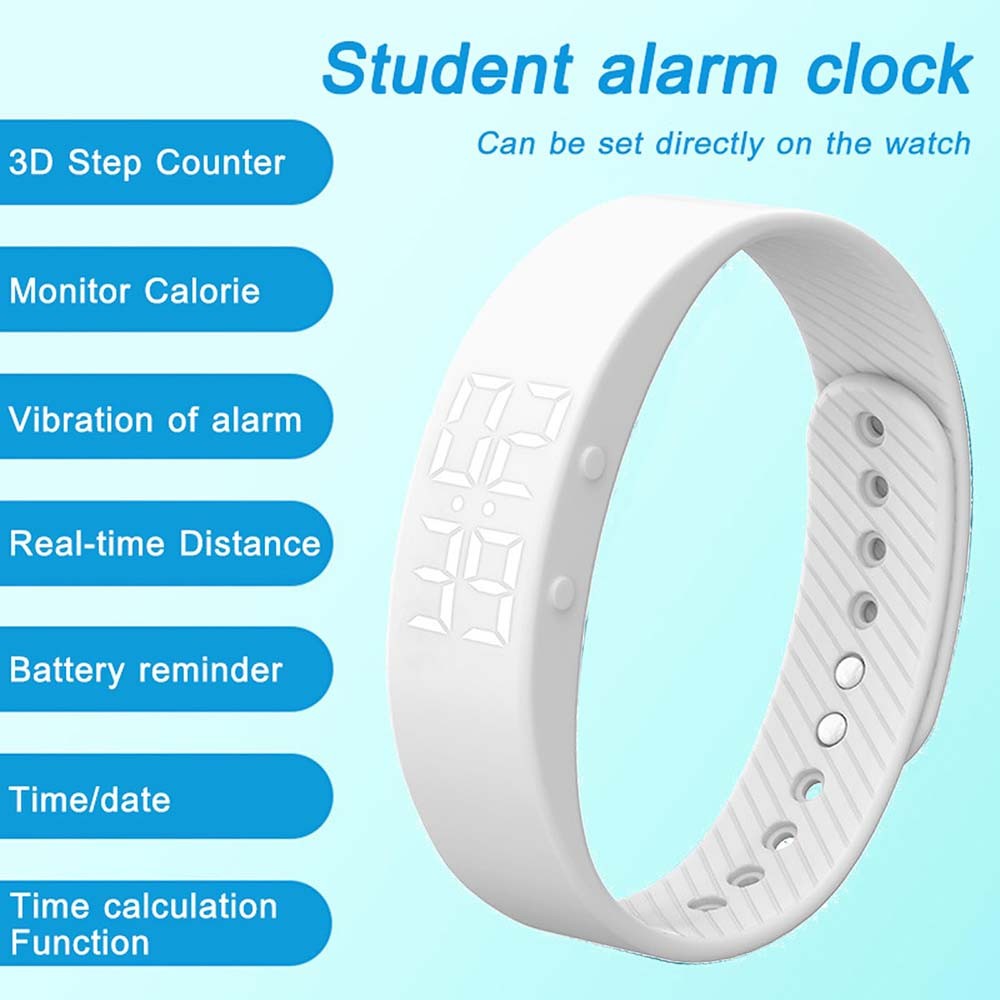 Multifunctional Sleek Lightweight 3in1 Multifunctional Wristwatch With Pedometer
