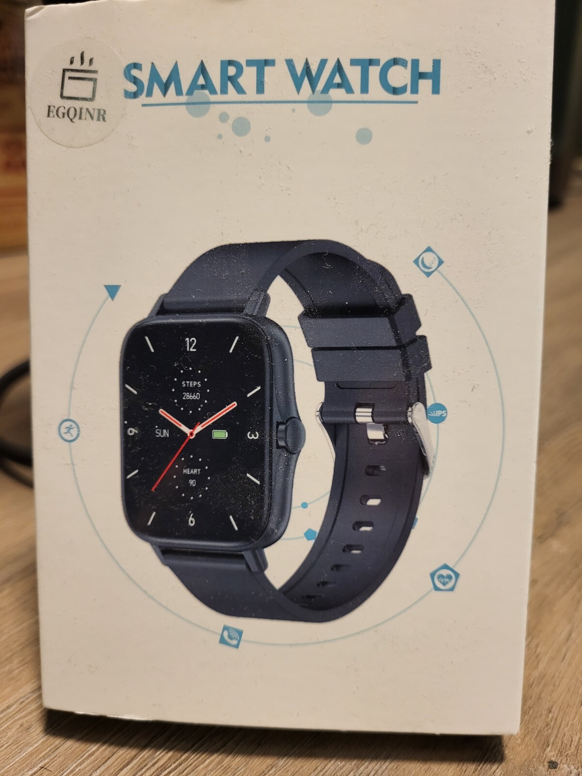 EGQINR Smart Watch with Bluetooth Call Answer/Dial – Black