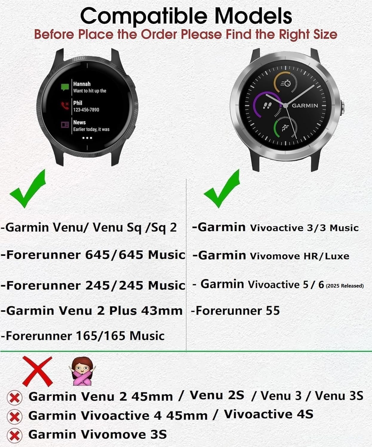 3 Pack Nylon Strap Compatible with Garmin Forerunner 245 Music 20mm