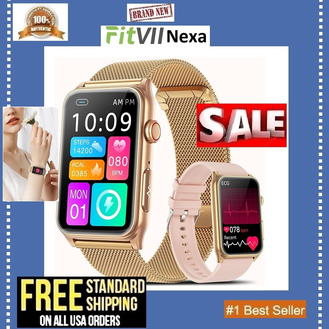 FITVII Nexa Smart Watch Women’s Fitness Tracker Blood Pressure Heart Rate Sport