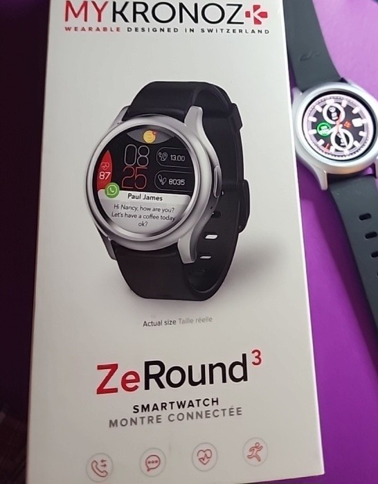 MYKRONOZ ZeRound3 Lite Smartwatch – Silver / Black New Open Box