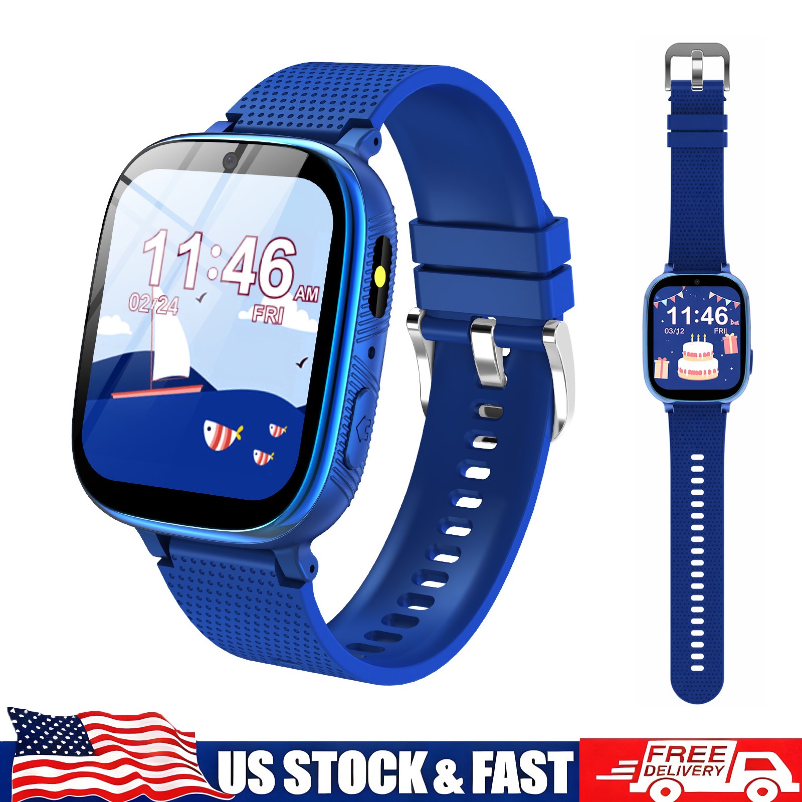 Kids Smart Watch with GSM Calling Camera Video Learning Game Touchscreen US