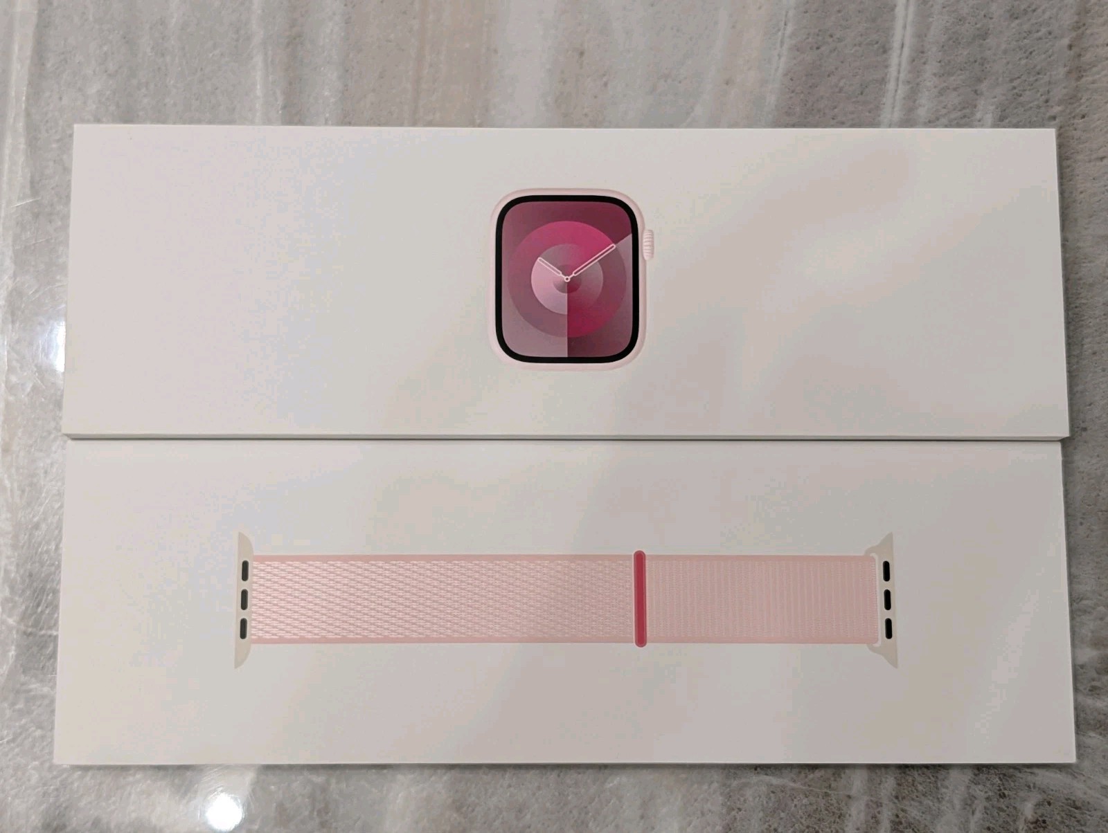 Apple Watch Series 9 45mm Aluminum Case with Sport Loop – Light Pink, (GPS)