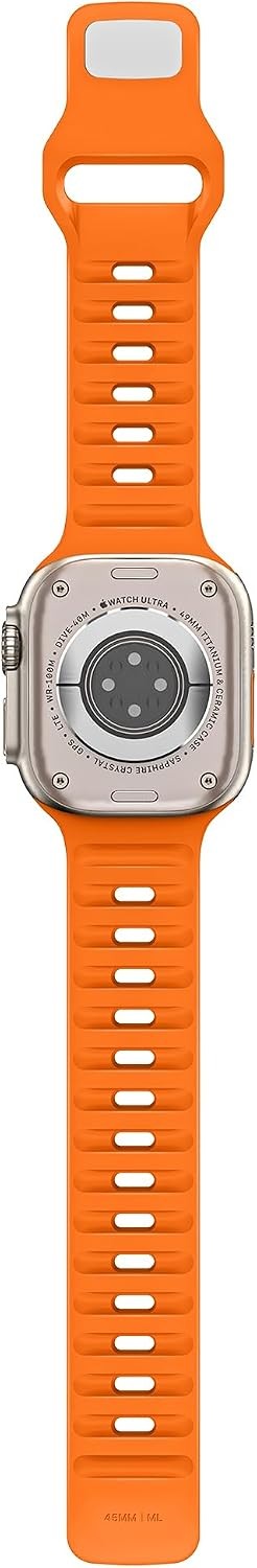 Silicone Strap Compatible with Apple Watch Ultra 2 40mm 44mm Orange