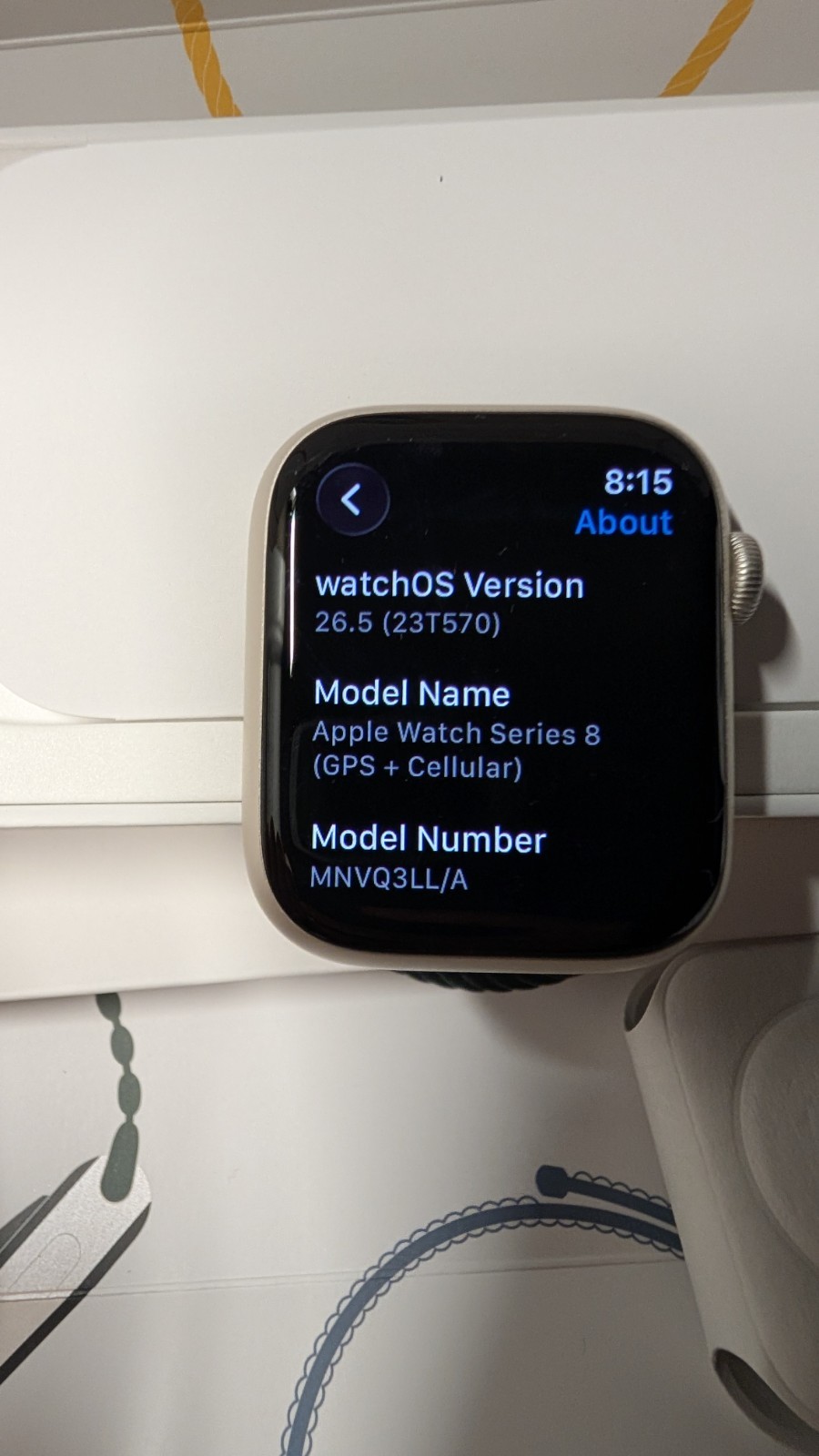 Apple Watch Series 8 GPS+Cellular 45mm Aluminum Starlight Unlocked A2774