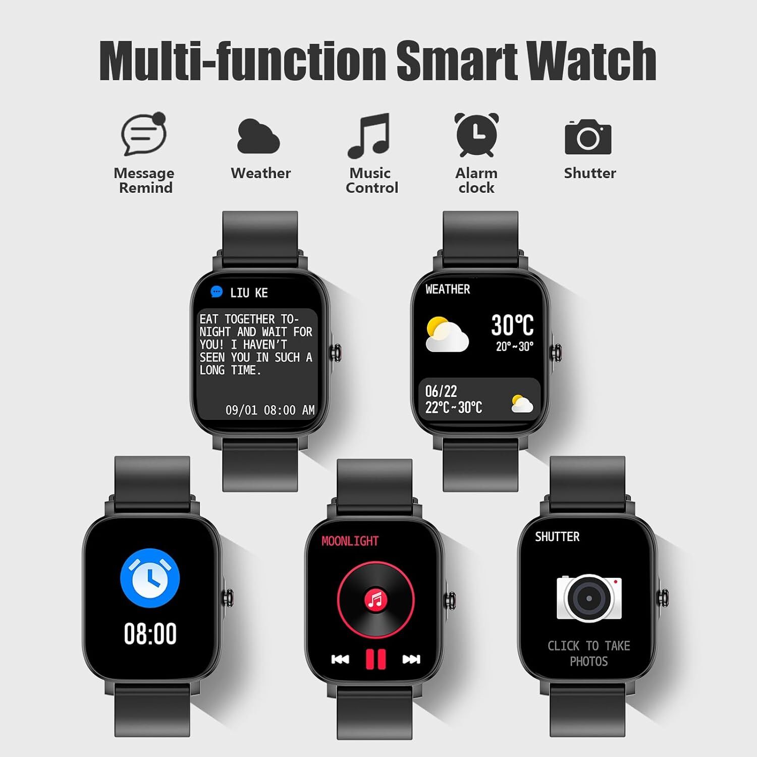 Reloj Inteligente de Mujer Hombre para Iphone Apple Samsung Android y Bluetooth