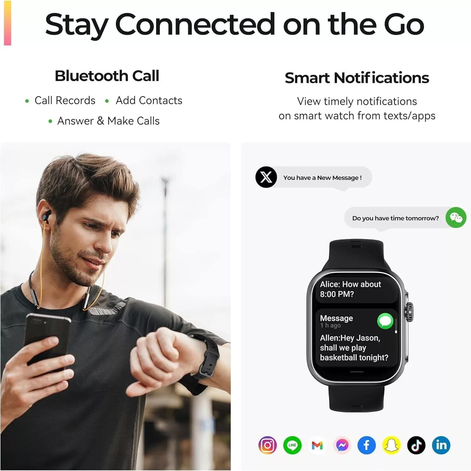 Fitness Smart Watches Heart Rate Monitor SpO2/Stress/Sleep Tracker