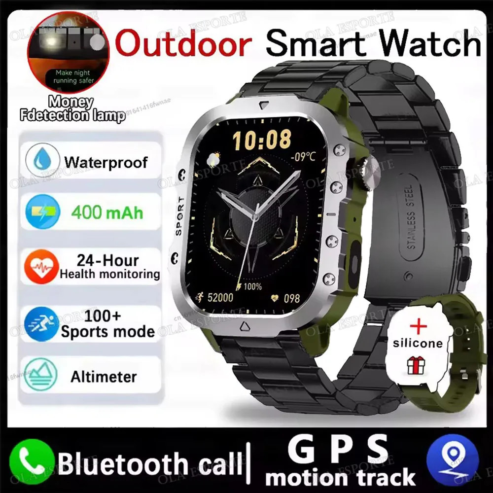 2.01” LED Smartwatch Bluetooth Calling Heart Rate Monitor Multi Sport IP68