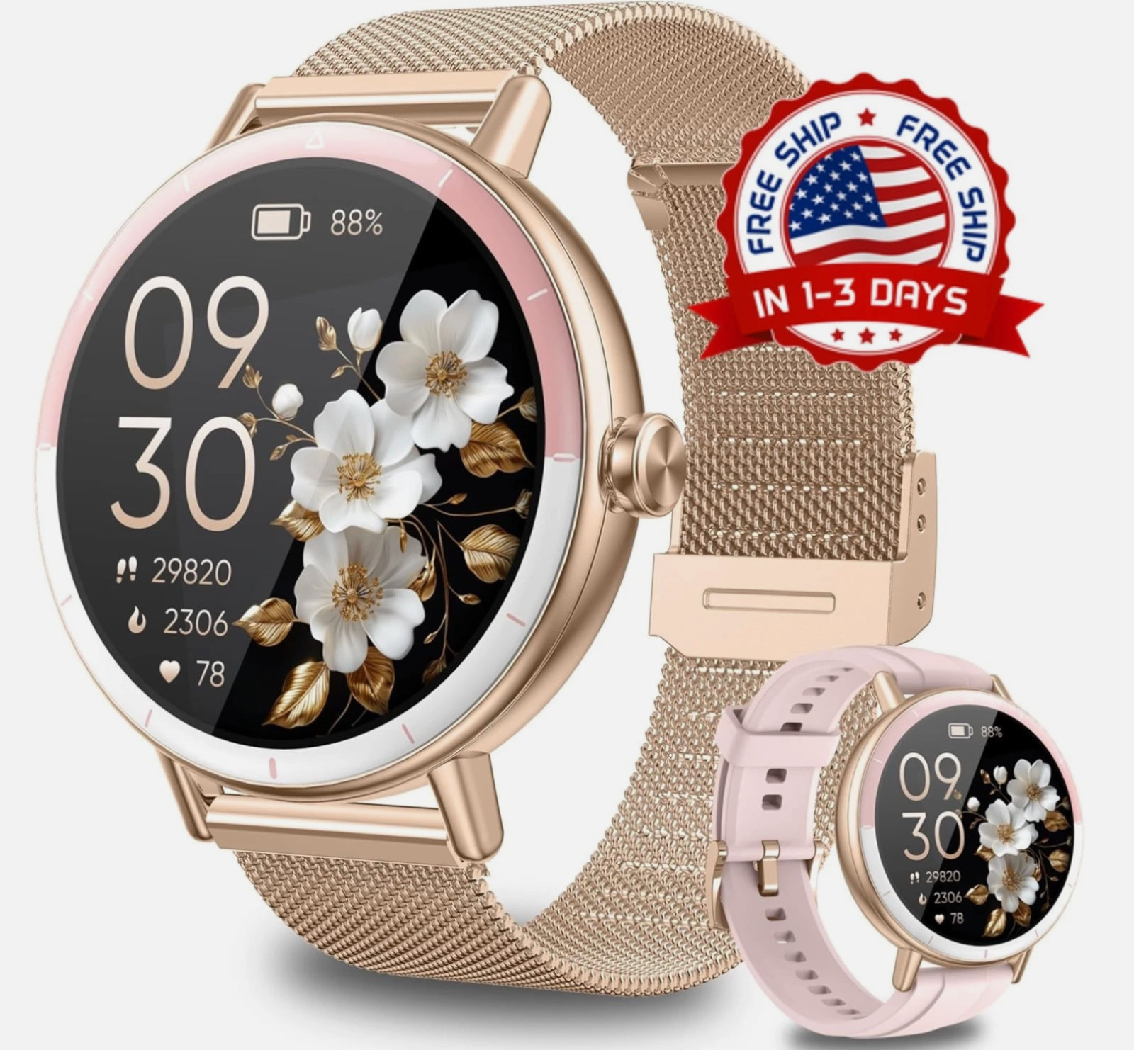 Reloj Inteligente Para iPhone Android De Mujer Smart Watch Pantalla Táct Nuevo