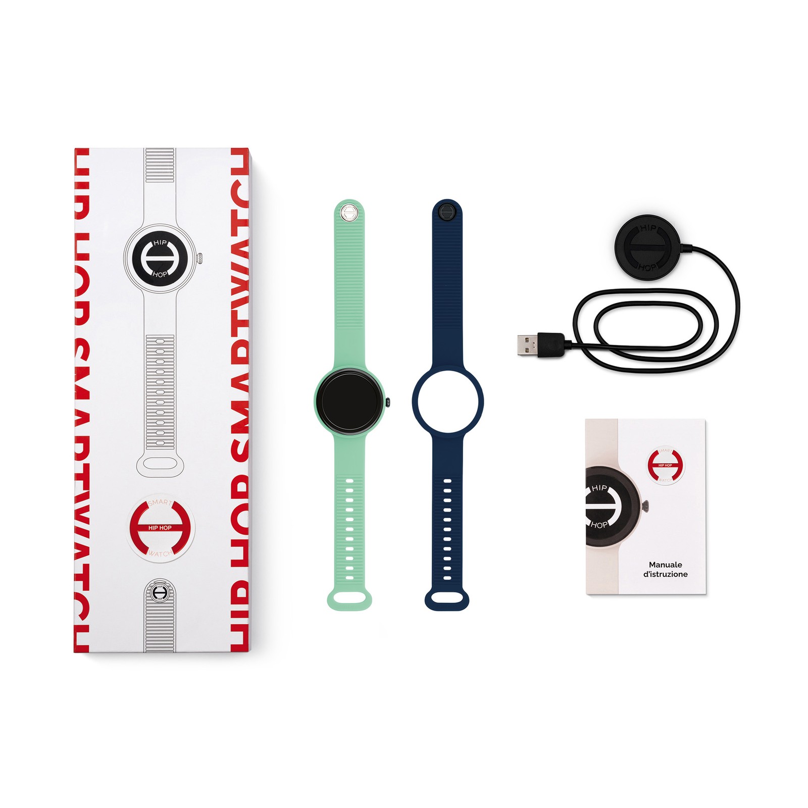 Smartwatch HIP HOP HERO.NEXT HWU1256 Silicone Green + Strap Blue TOUCHSCREEN