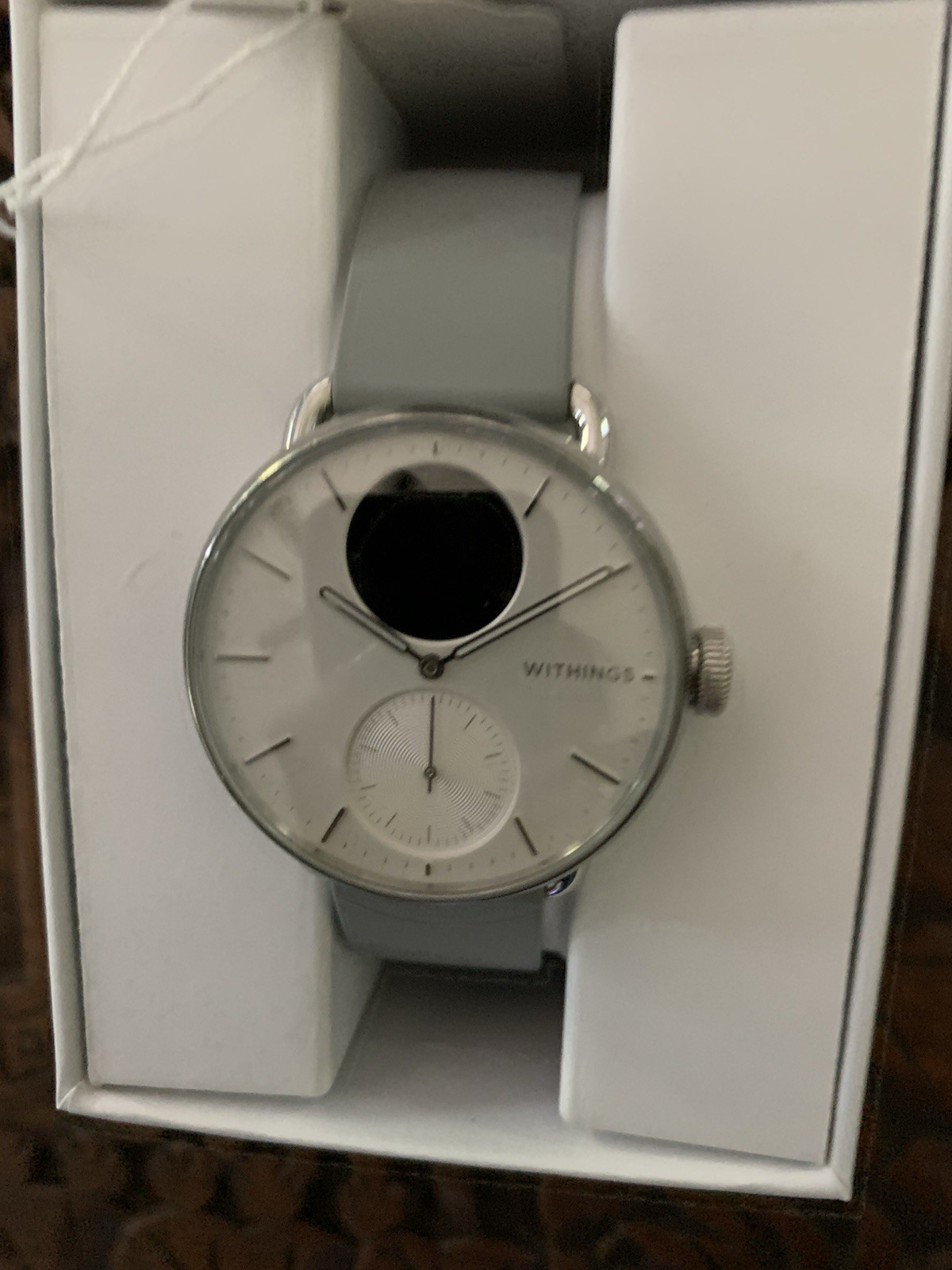 Withings ScanWatch 2 38mm Hybrid Smartwatch ECG SpO2 HR, Gray F NIbKM Band