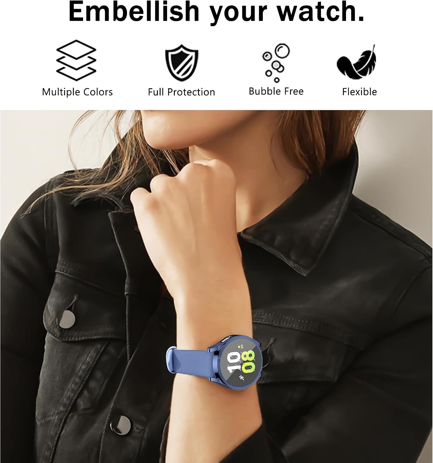 6 Color Pack Soft TPU Protective Cover for Galaxy Watch 5 40mm & Watch 4 40mm