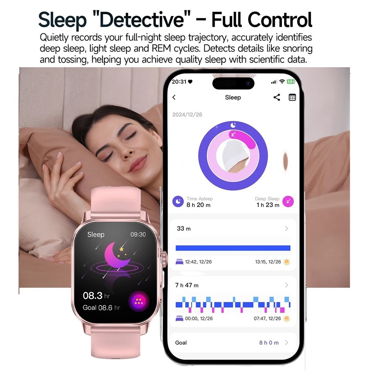 ET571 ECG+PPG 2.0″ Smart Watch Bluetooth Call Health Monitoring IP68 Waterproof