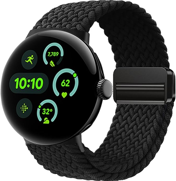 1 Pack Nylon Sport Strap Compatible with Google Pixel Watch 4/3/2/1 41mm 45mm Br