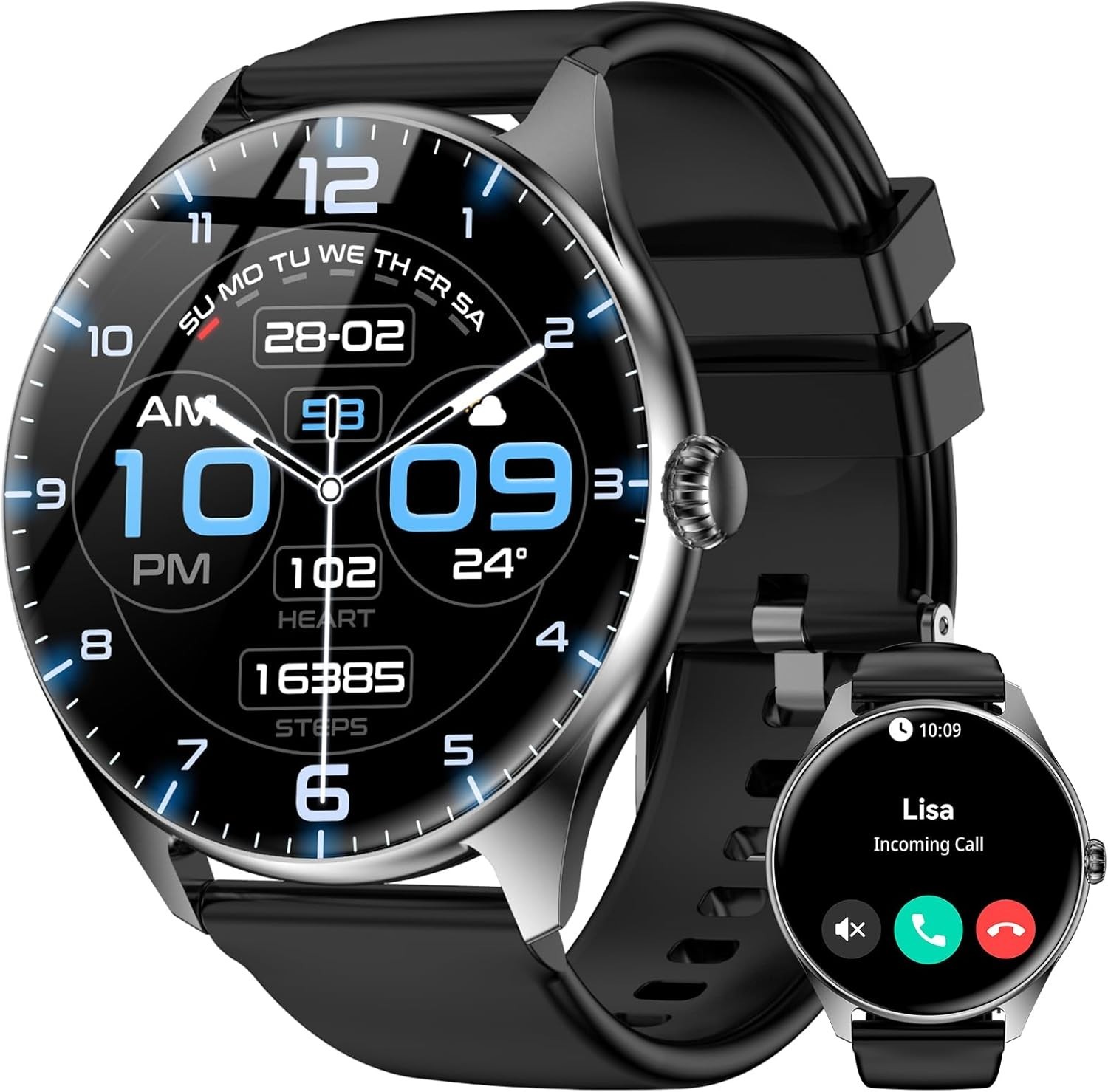 Smart Watch for Men Women, 1.43″ AMOLED Display Smartwatch