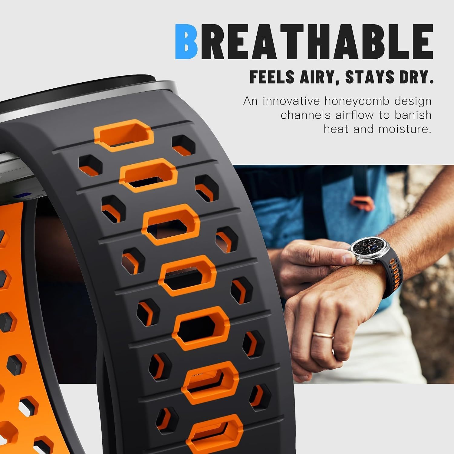 Breathable Soft Silicone Band for Samsung Galaxy Watch 8 40mm 44mm, Sport Strap