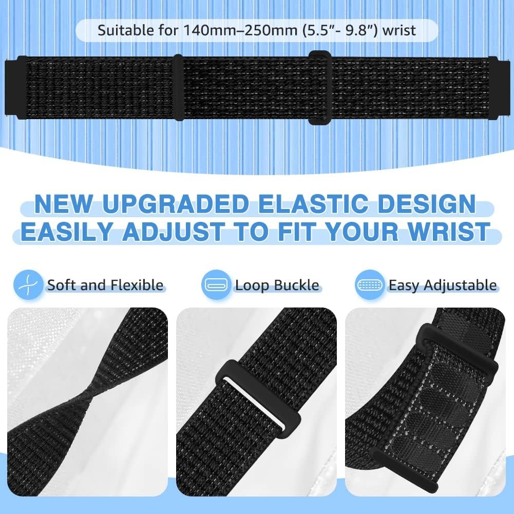 16mm 18mm 20mm 22mm Quick Release Nylon Band for Galaxy Watch 3 45mm/Gear S3