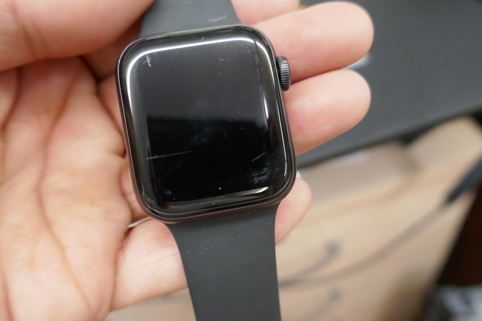 Apple Watch Series 6 Space Gray Aluminum Case with Black Sport Band