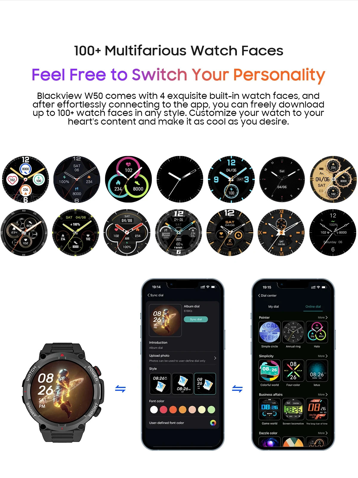 Smart Watch Military Tactical Men Sport Heart Rate Fitness Tracker Wristwatch US